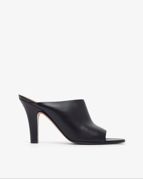 The Row | Signum black leather mules | Savannahs