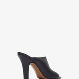 Signum black leather mules