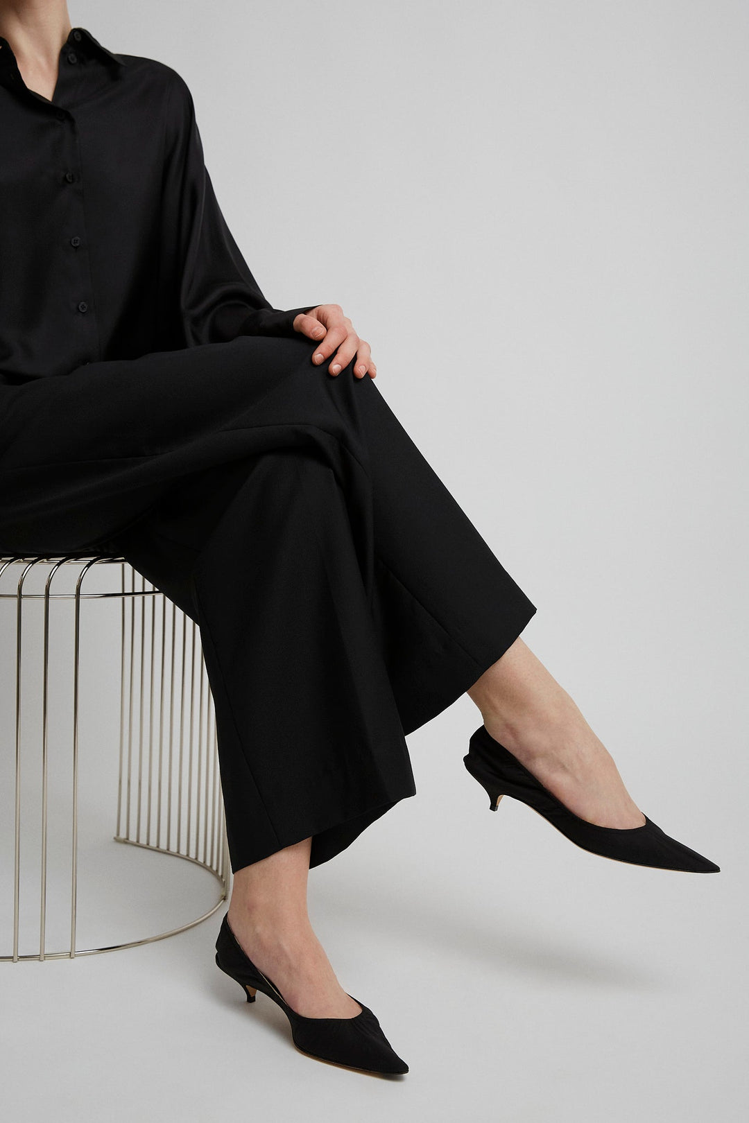 The Row | Liisa black kitten pumps | Savannahs