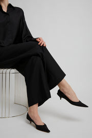 Liisa black kitten pumps
