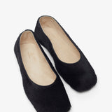 Square black ballet flats