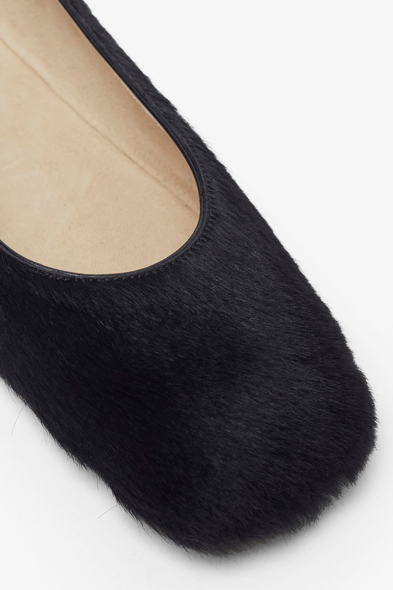 Square black ballet flats