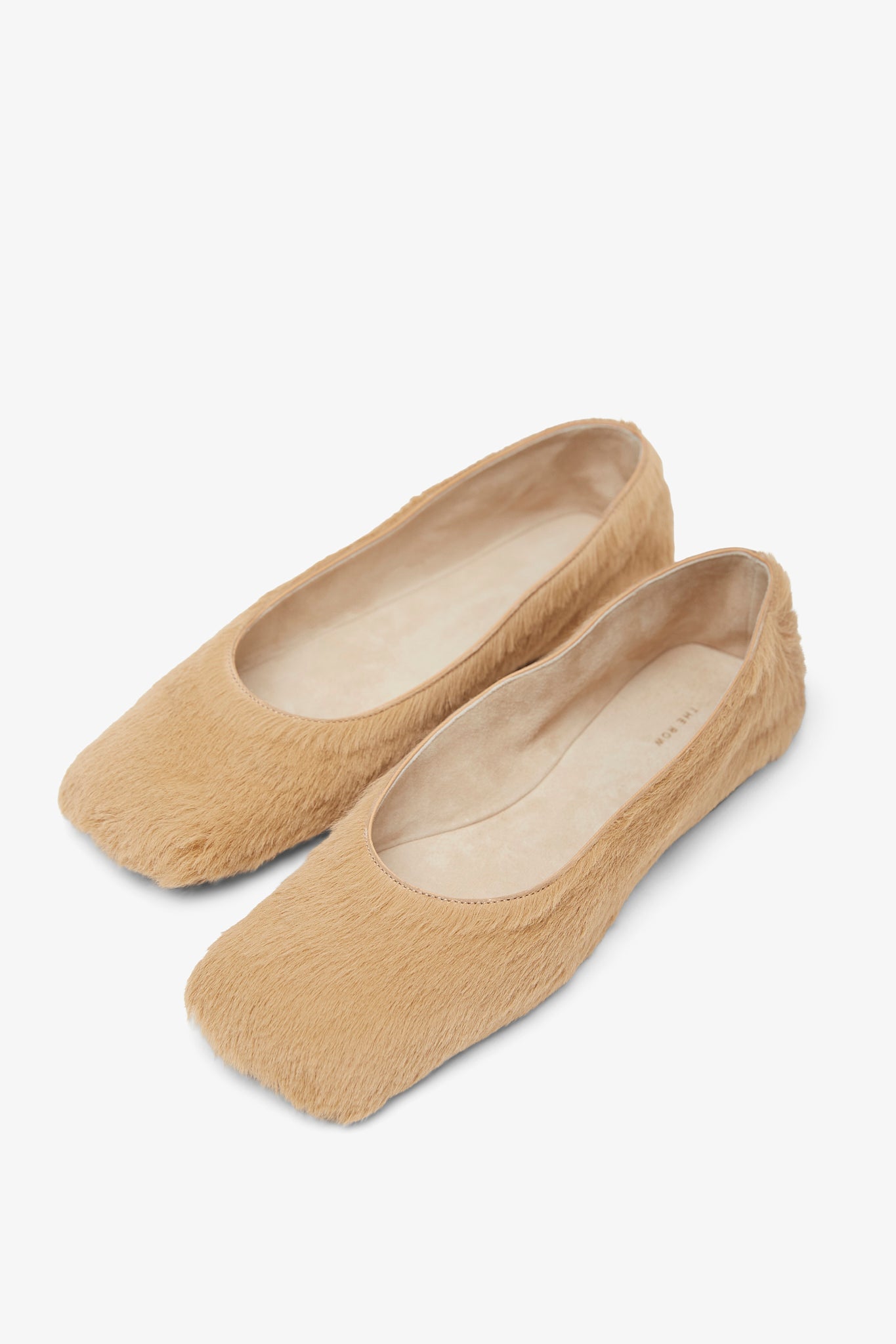 Square beige ballet flats
