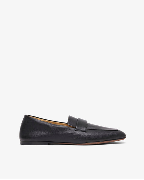 The Row | Square black loafers | Savannahs