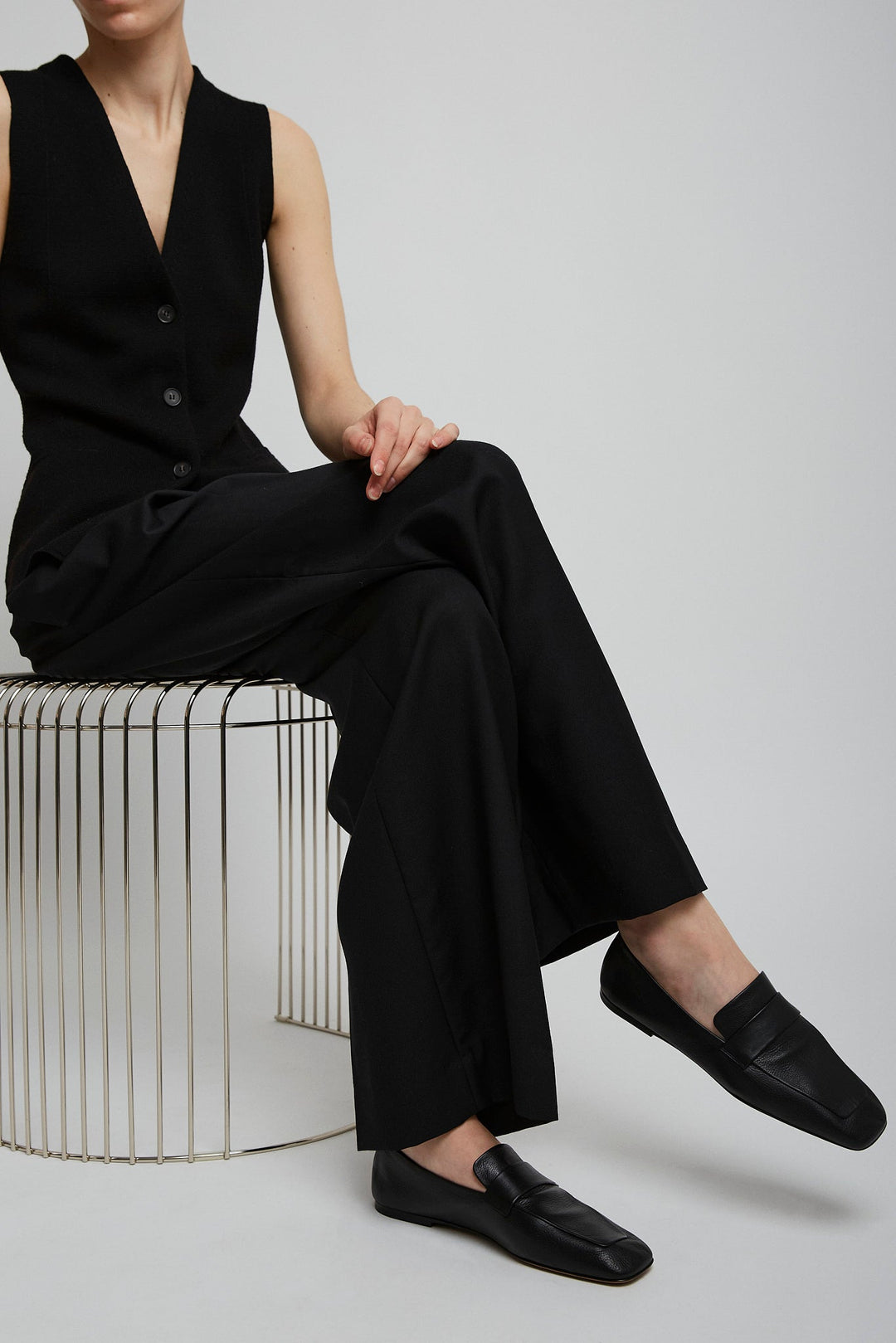 靴 melt the lady square loafer black melt the lady square loafer black 38
