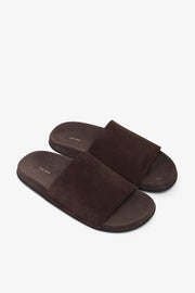 Hugh dark brown slides
