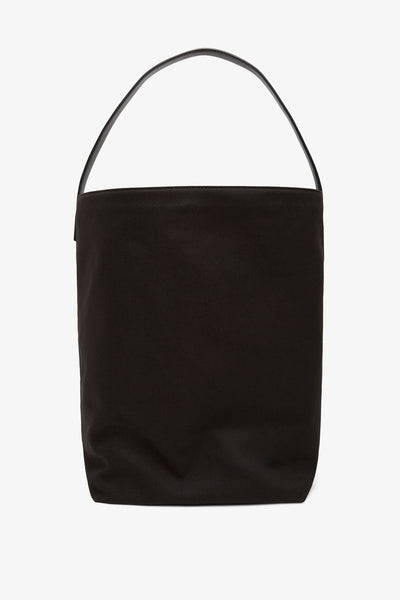 Large N/S black canvas tote bag
