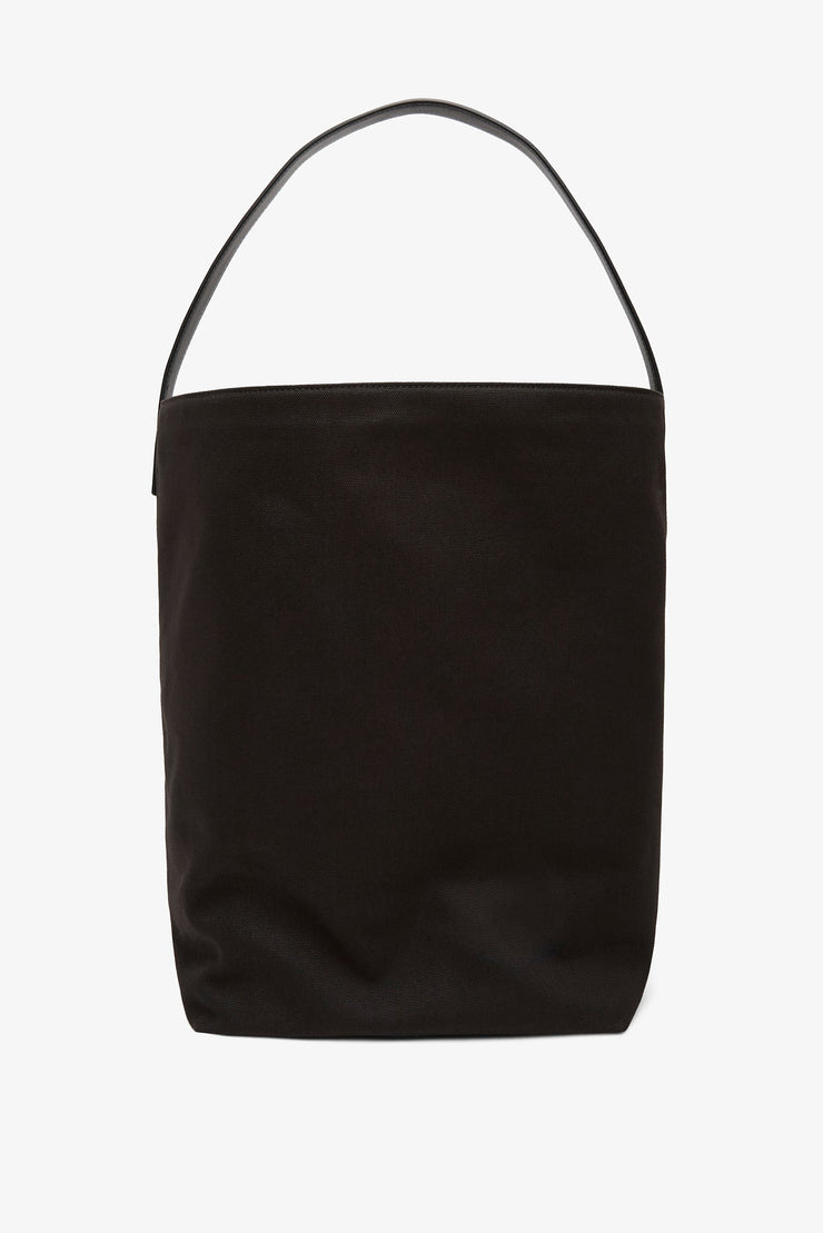 Large N/S black canvas tote bag