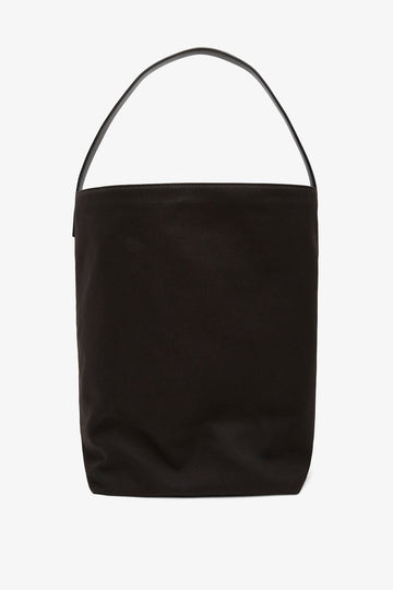 Large N/S black canvas tote bag