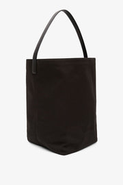 Large N/S black canvas tote bag