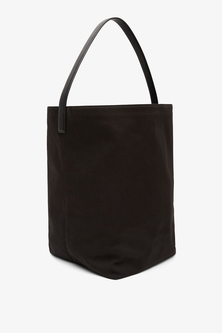 Large N/S black canvas tote bag