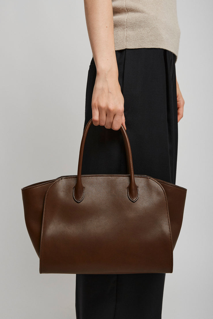 Marlo 12 dark brown tote bag