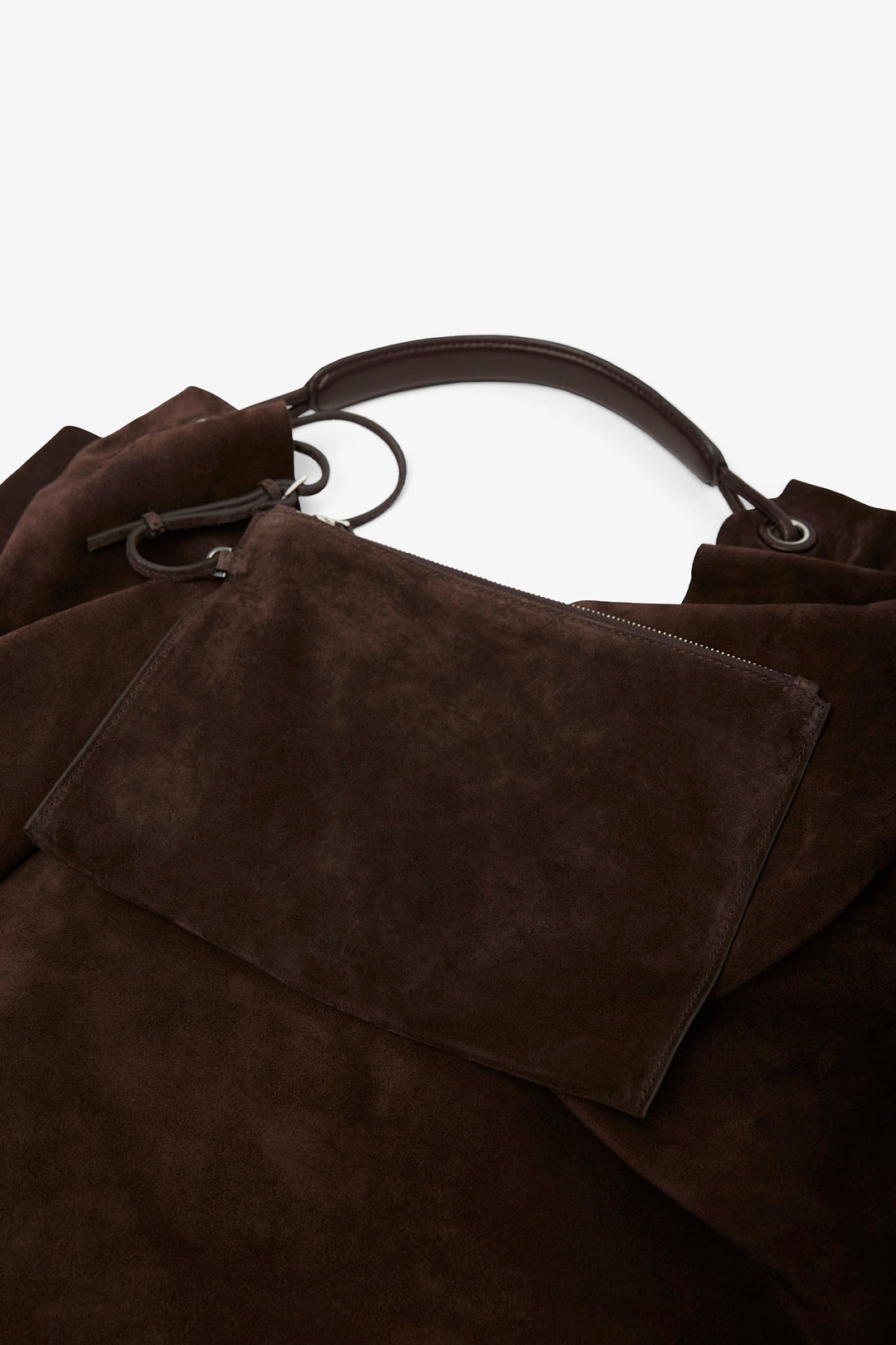 The Row | Bindle three brown suede bag | Savannahs