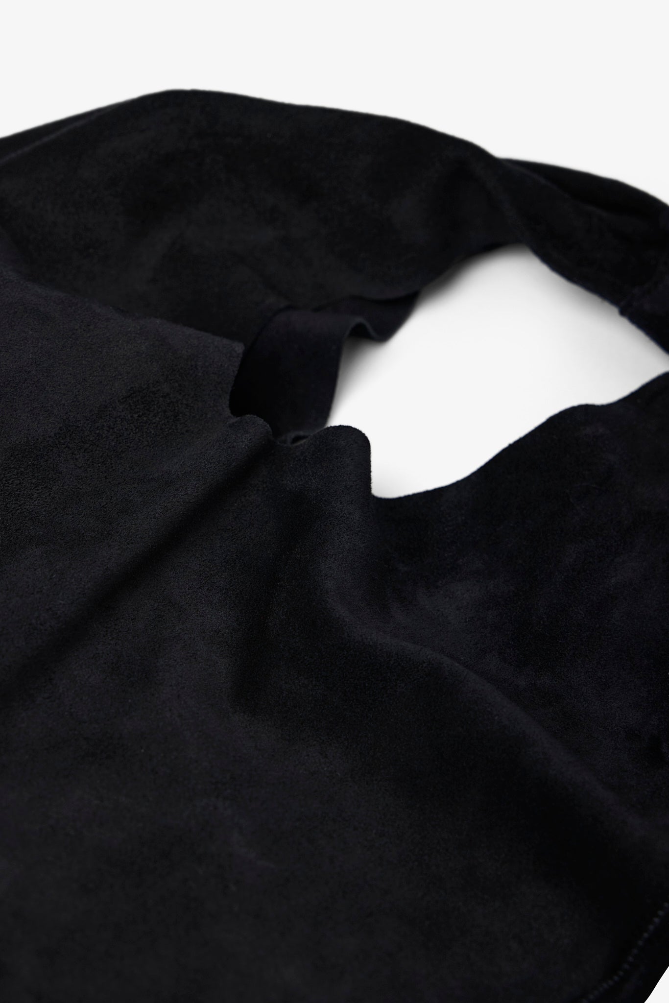 Bindle small black suede bag