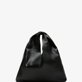 Bindle small black leather bag