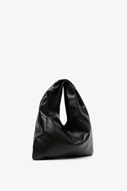 Bindle small black leather bag