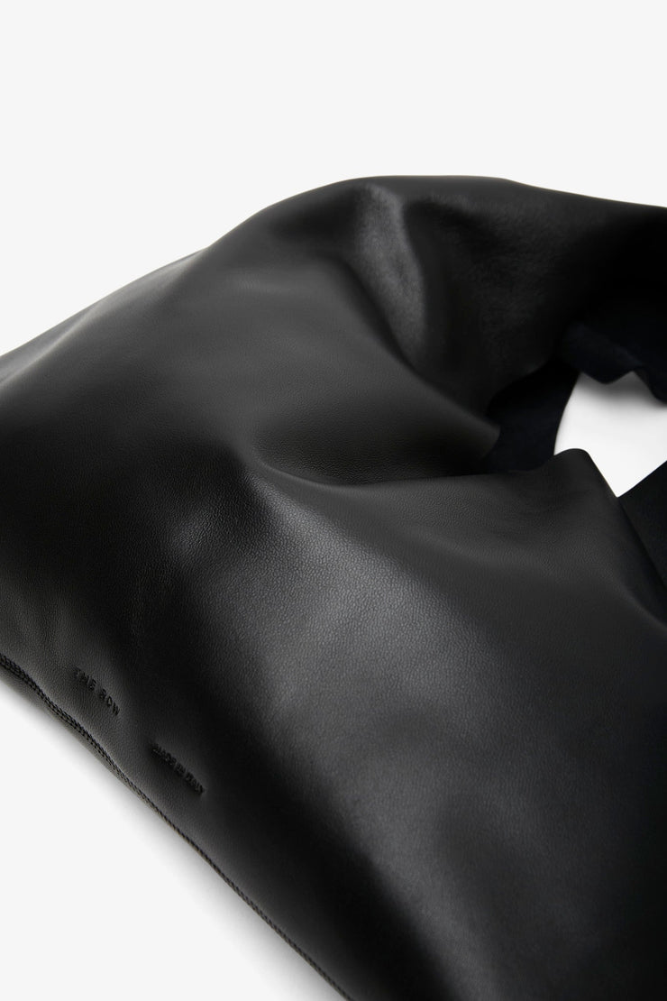 Bindle small black leather bag