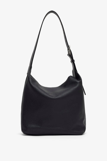Isa black leather bag