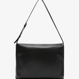 Nan black leather shoulder bag
