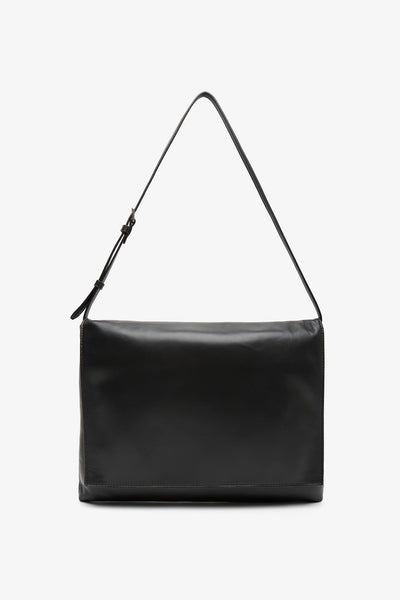 The Row | Nan black leather shoulder bag | Savannahs