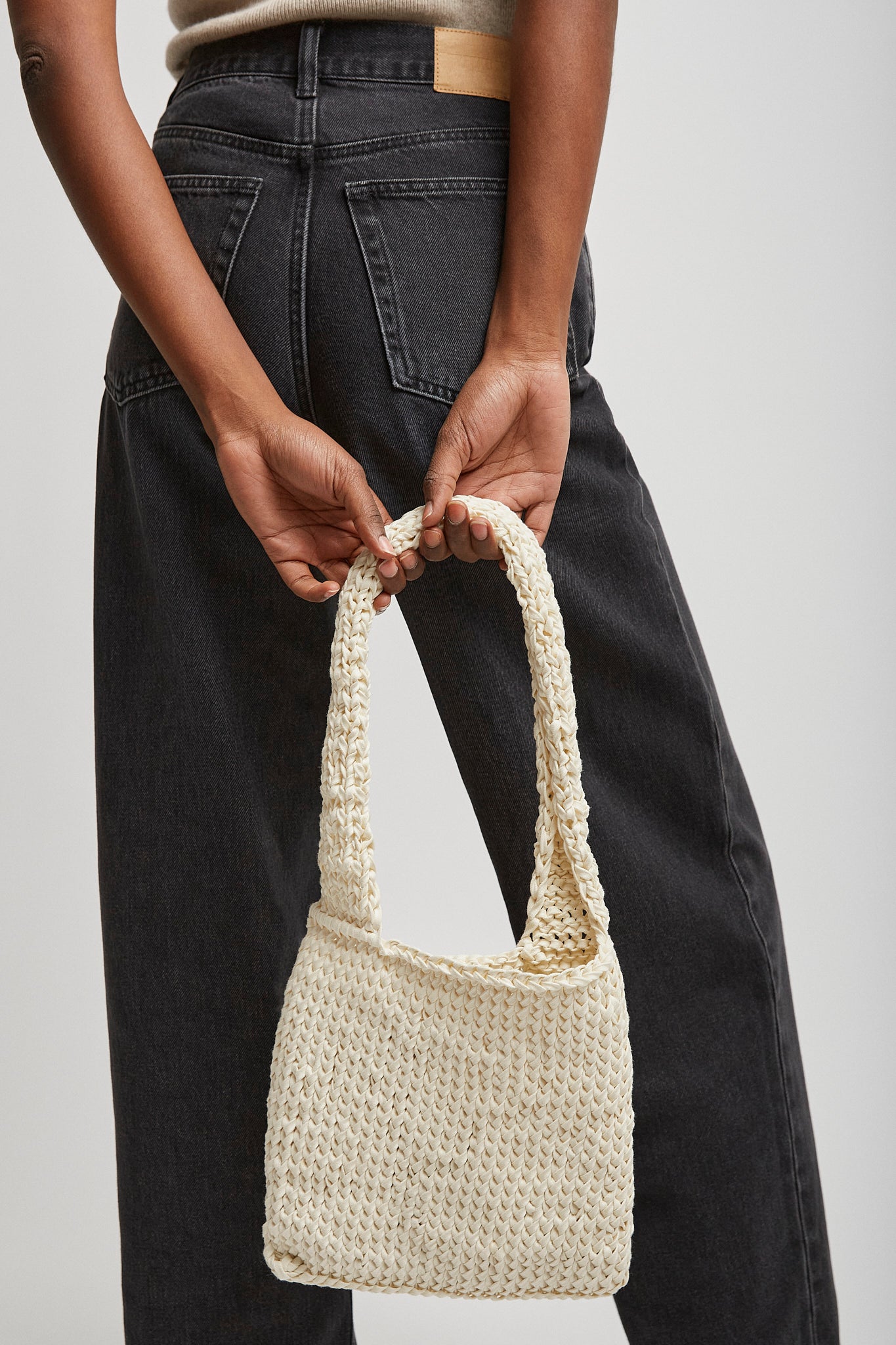 Didion ivory shoulder bag