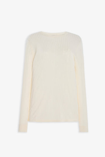 Keya white ribbed knit top