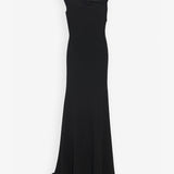 Violetta black silk dress