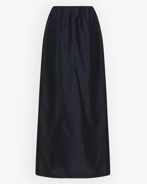 The Row | Saul black silk cotton skirt | Savannahs