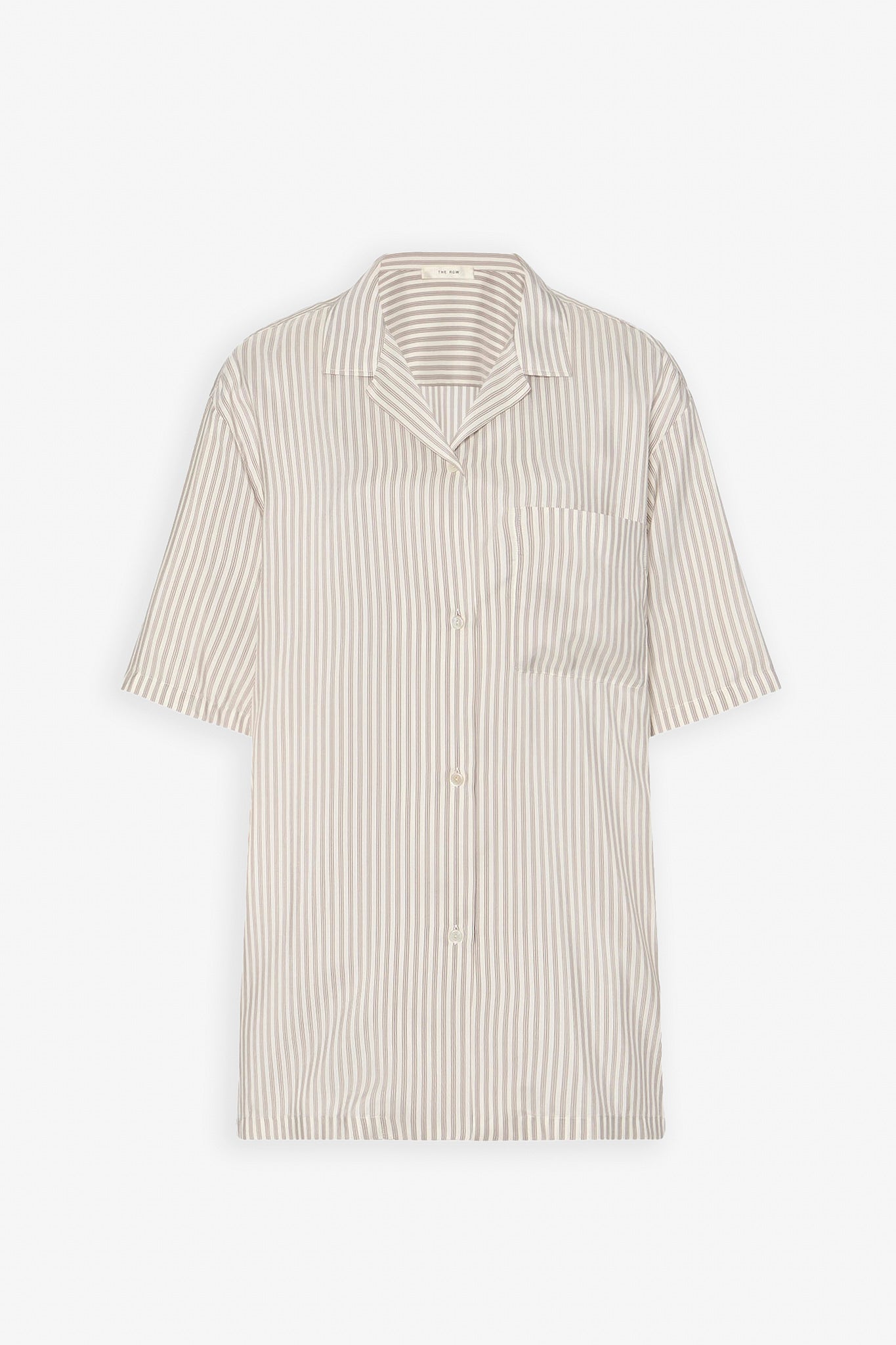 Jorge white grey silk shirt