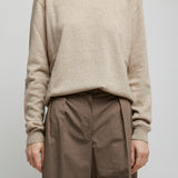 Kisaora beige melange cashmere top