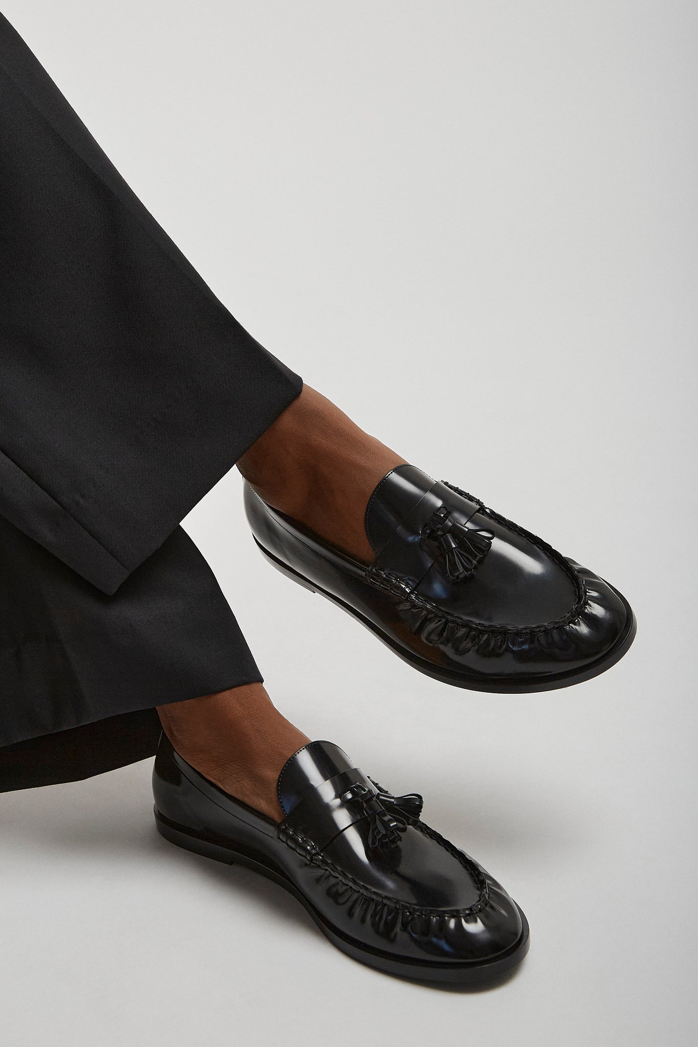 Polished leather loafers