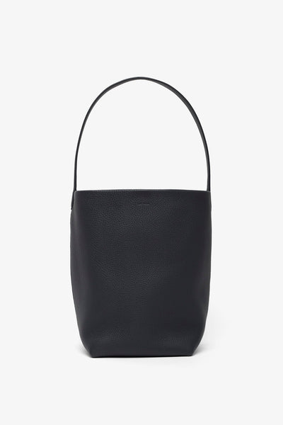 Medium N/S dark pine leather tote bag
