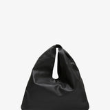 Bindle small black leather bag
