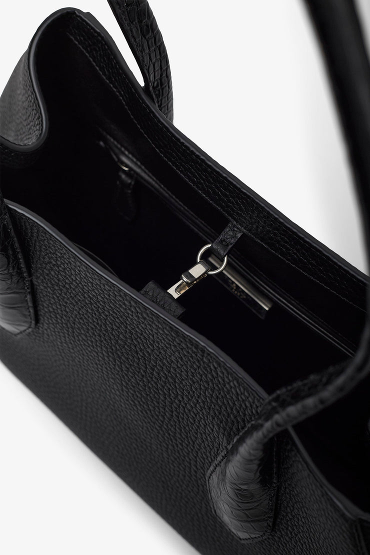 Alger contrast leather shoulder bag