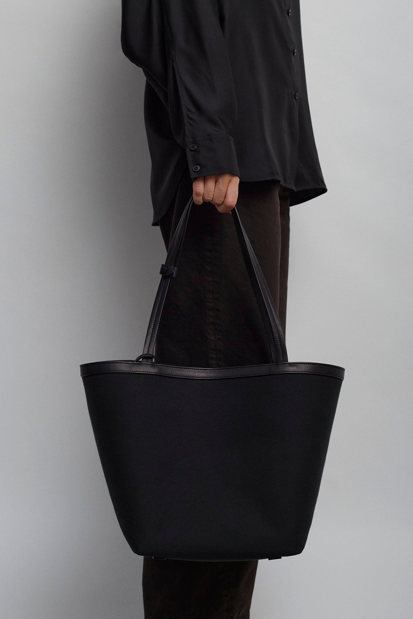 The Row | Park tote three black canvas bag | Savannahs