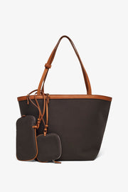 Park tote three brown canvas bag