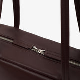 Astra burgundy leather bowling bag
