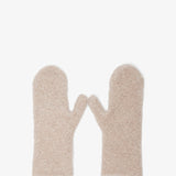 Ladislas beige cashmere mittens