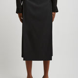 Azarion black wool skirt