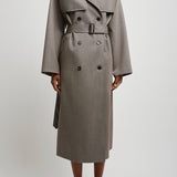 Rhydian wool gabardine coat