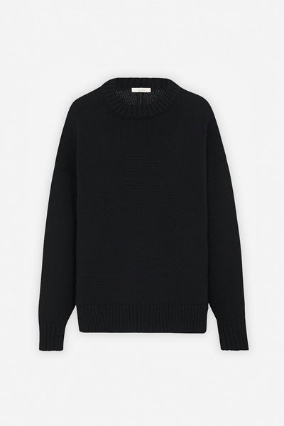 Ophelia black wool cashmere sweater