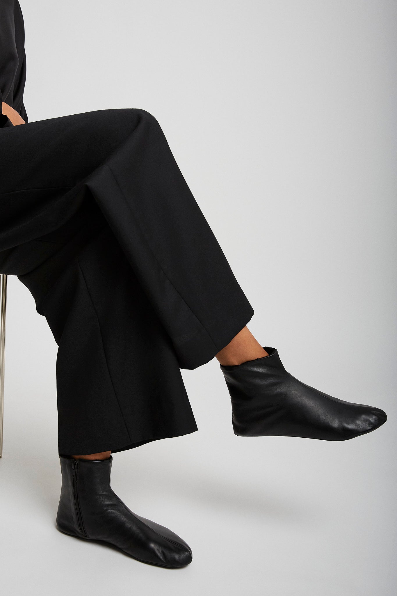 Stella black leather boots