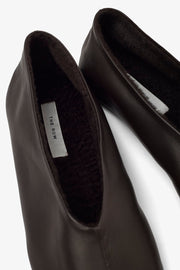 Stella brown shearling flats