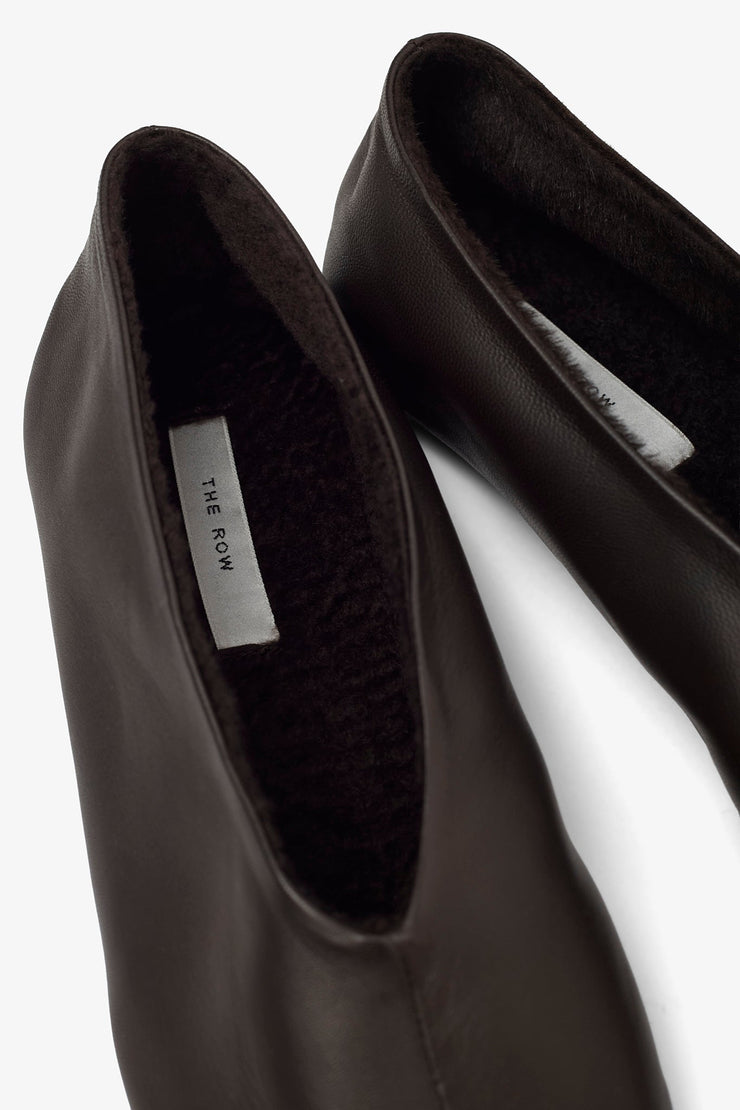 Stella brown shearling flats