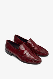 Soft red eel loafers