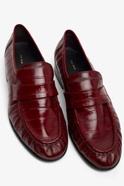Soft red eel loafers