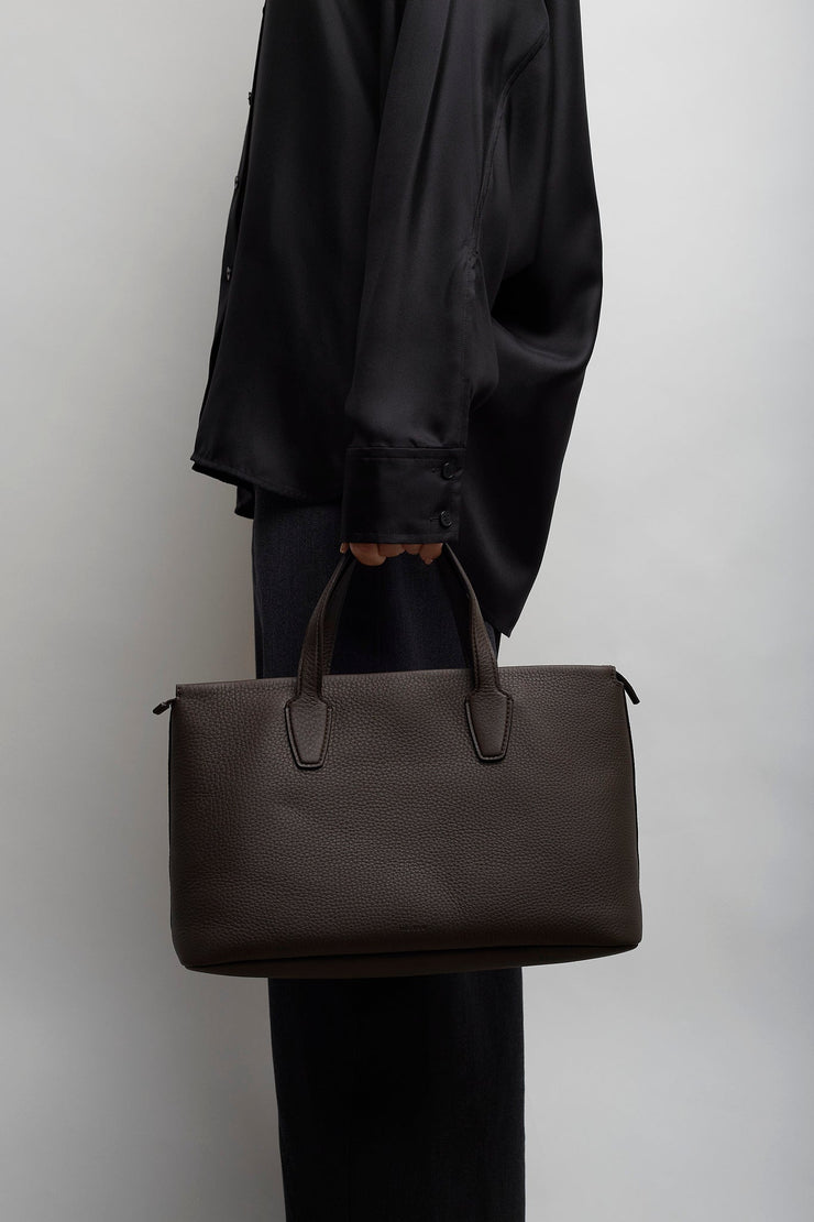 Marcel brown top handle bag