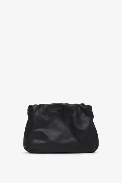 The Row | Large Bourse black leather clutch | Savannahs
