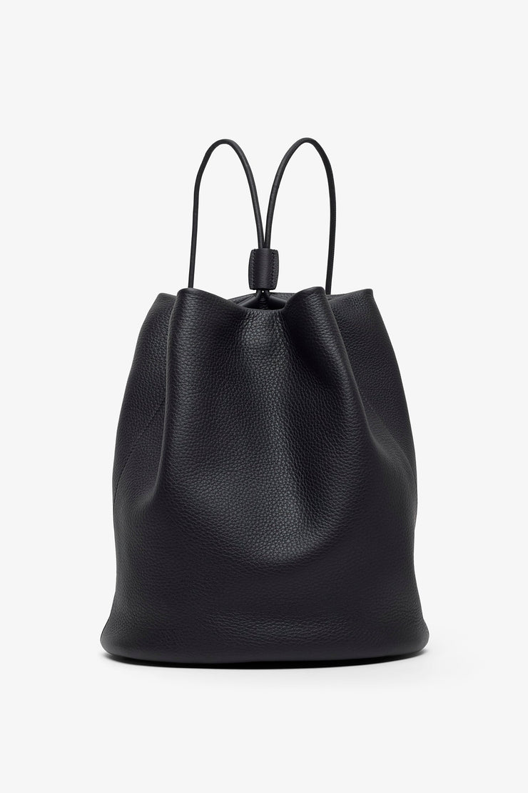 Joe black leather backpack
