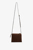 Nu Mini Twin brown suede crossbody bag